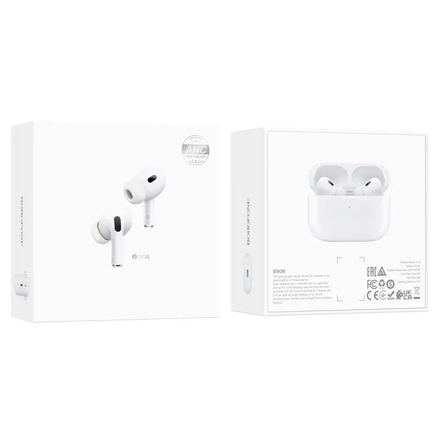 Бездротові навушники TWS BOROFONE BW36, ANC, White (6941991100291) - изображение 9