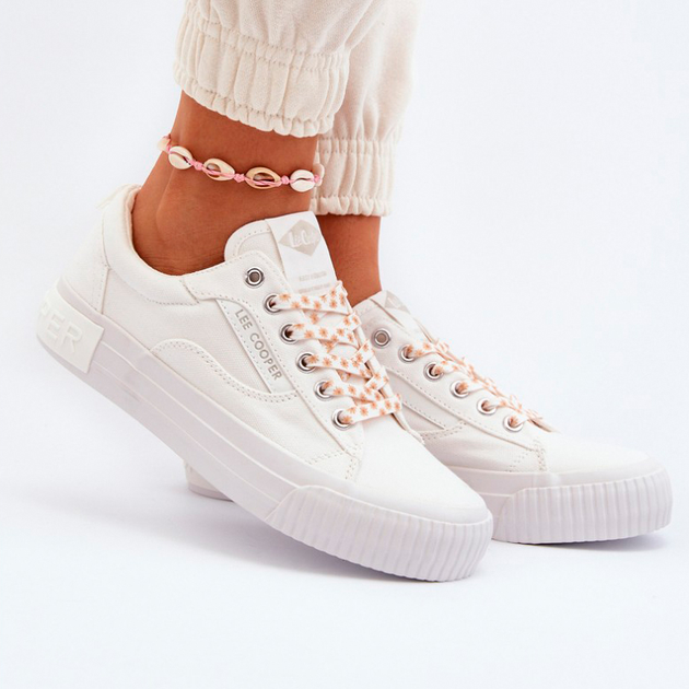 Tenisówki damskie do kostki Lee Cooper LCW-24-31-2170 37 Białe (5904292136612) - obraz 5