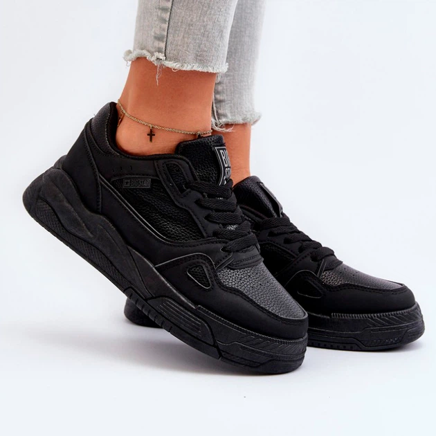 Sneakersy damskie do kostki Big Star NN274666 39 Czarne (5900714741488) - obraz 4