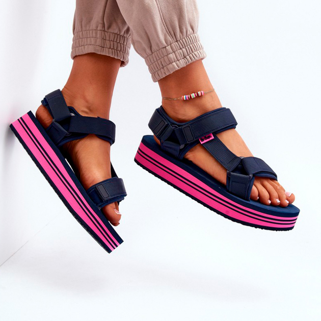 Sandały damskie na platformie Lee Cooper LCW-24-05-2754L 41 Granatowe (5904292170890) - obraz 4