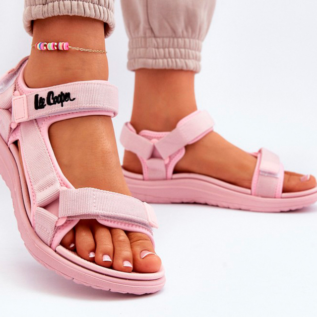Жіночі сандалії Lee Cooper LCW-24-34-2613 37 Рожеві (5904292166589) - зображення 4