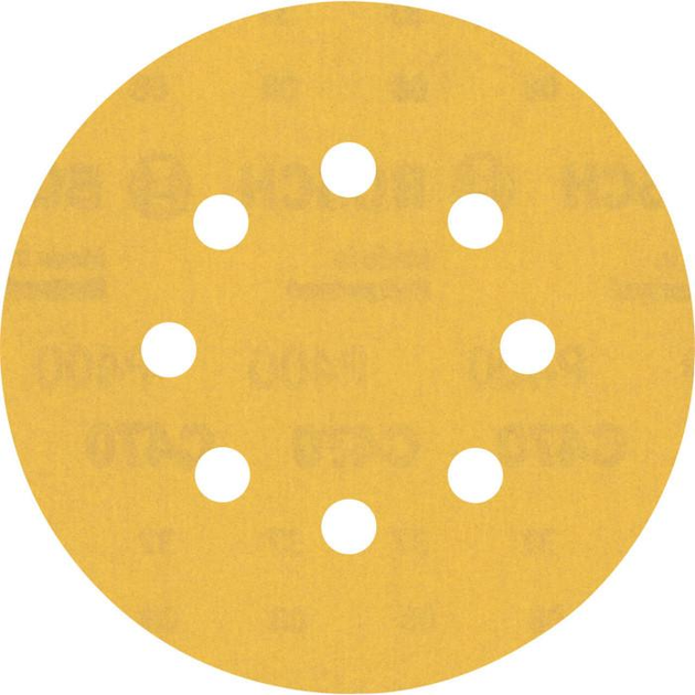 Шліфлист Bosch Expert C470 125 мм G400 8 отворів, 5 шт (2608900811) - зображення 1