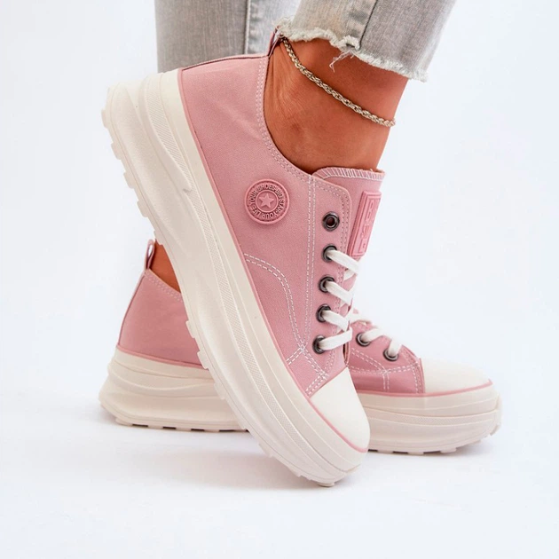 Жіночі кеди низькі Big Star NN274129 41 Рожеві (5900714752491) - зображення 3