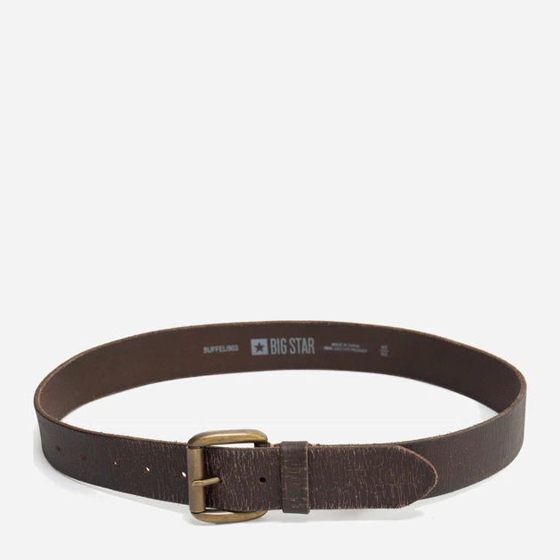 Ремінь чоловічий з натуральної шкіри Big Star Buffel 803 M Коричневий (5900714776800) - зображення 3