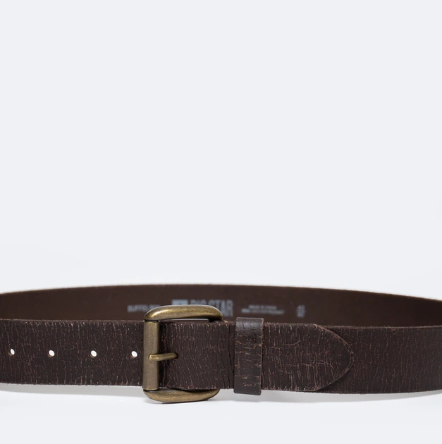 Ремінь чоловічий з натуральної шкіри Big Star Buffel 803 M Коричневий (5900714776800) - зображення 4