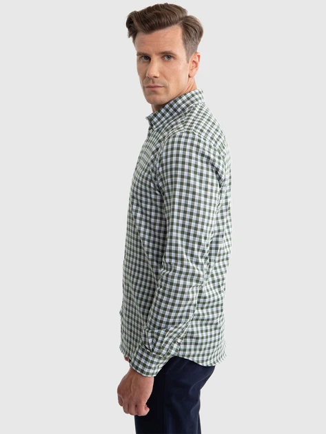 Сорочка бавовняна чоловіча Big Star Frankinis 303 5XL Зелена (5900714768881) - зображення 2