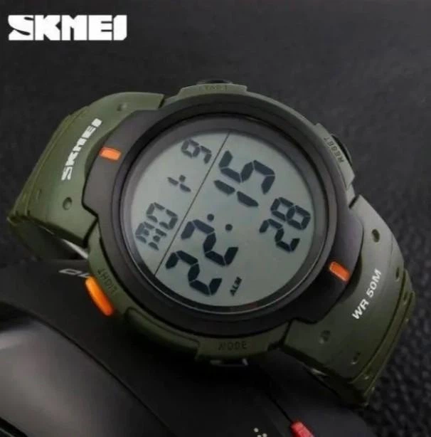 Мужские спортивные наручные часы SKMEI 1068 зеленые - Фото 4 Мужские спортивные наручные часы SKMEI 1068 зеленые - изображение 4