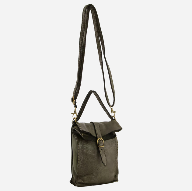 Torebka crossbody damska ze skóry naturalnej Venezia D002LEBLTOR176 Zielona (5906140573457) - obraz 2