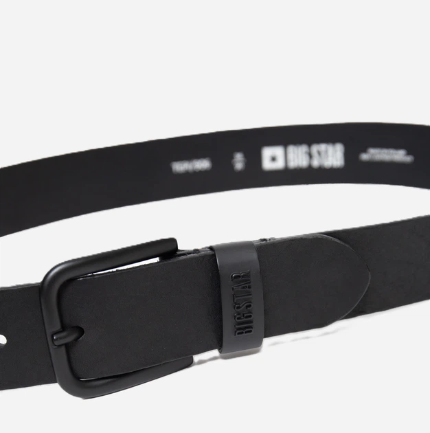 Ремінь чоловічий з натуральної шкіри Big Star Tepi 906 L Чорний (5900714794545) - зображення 6