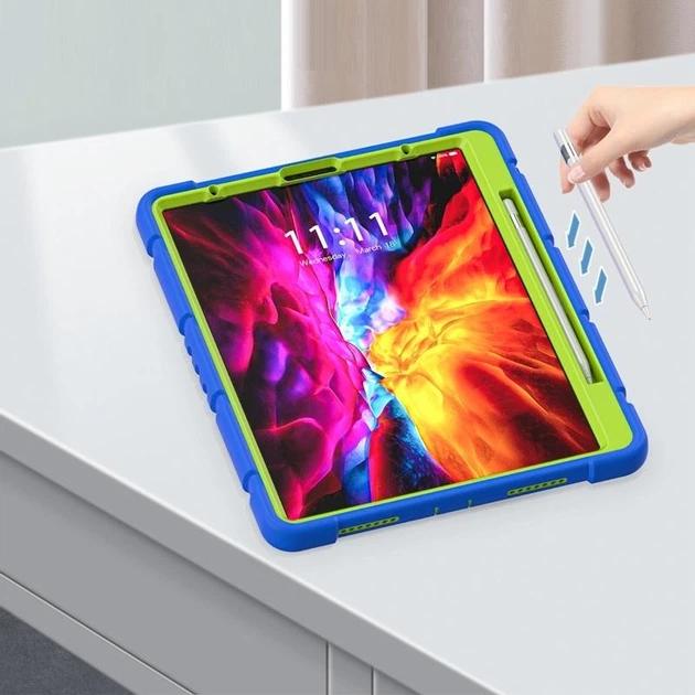 Чехол ARM Pro Apple iPad Pro 12.9" (2018) противоударный с подставкой Blue/Green - Фото 3 Чехол ARM Pro Apple iPad Pro 12.9" (2018) противоударный с подставкой Blue/Green - изображение 3