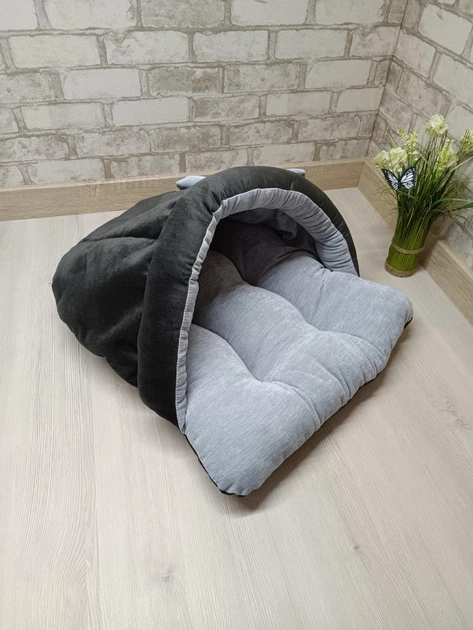 Лежак норка з капюшоном для котів та собак Animals_joy S 60*50 cм (004) - изображение 2