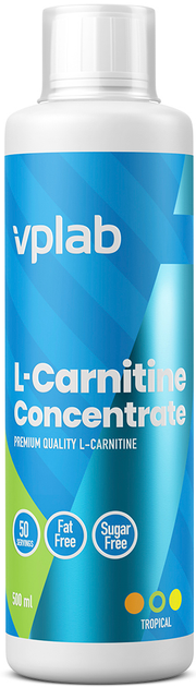 Spalacz tłuszczu VPLab L-Carnitine Concentrate 500 ml Tropical (5060730360985) - obraz 1