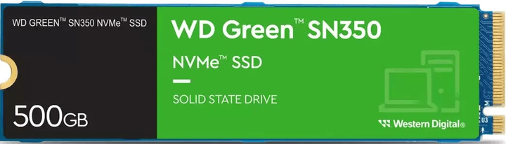 SSD диск Western Digital Green SN350 500GB M.2 NVMe PCIe 3.0 x4 TLC (WDS500G2G0C) - изображение 1