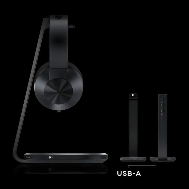 Навушники Lenovo LEGION H6 Wireless Gaming Headset з комбінованим підключенням, мікрофоном, чорний - зображення 7