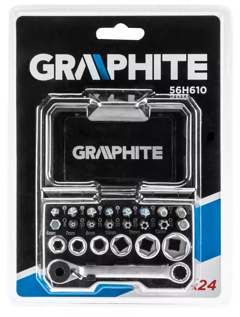 Końcówki wkrętakowe GRAPHITE 24 szt. 56H610 (5902062024466) - obraz 2