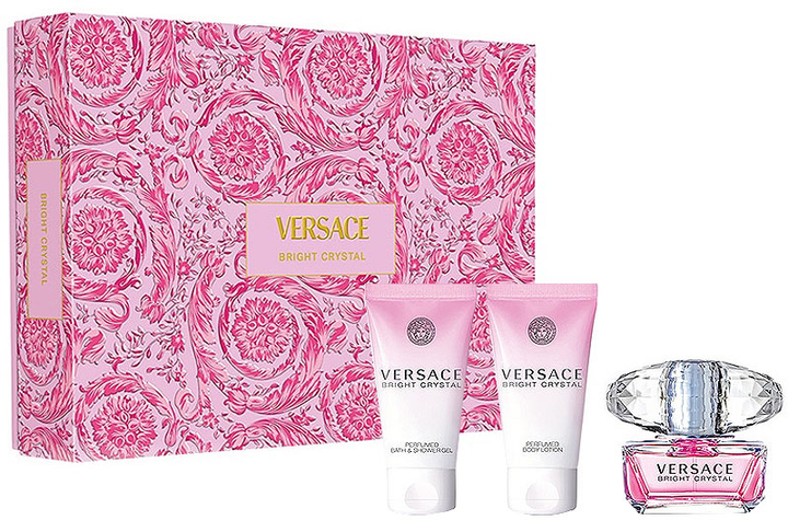 Zestaw prezentowy damski Versace Bright Crystal Woda Toaletowa 50 ml + Żel pod Prysznic 50 ml + Balsam do ciała 50 ml (8011003888986) - obraz 1