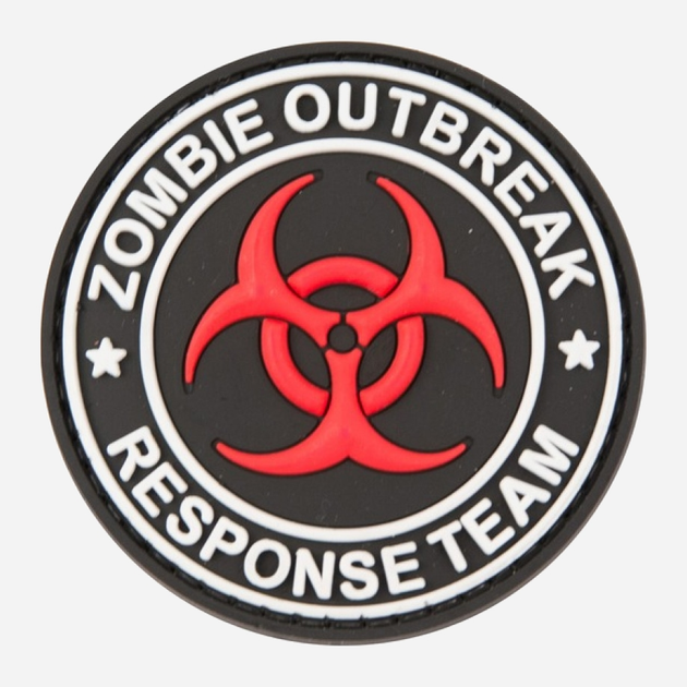 Шеврон на липучці Kombat Zombie Outbreak Patch діаметр: 60 мм Чорний (kb-zop) - зображення 1