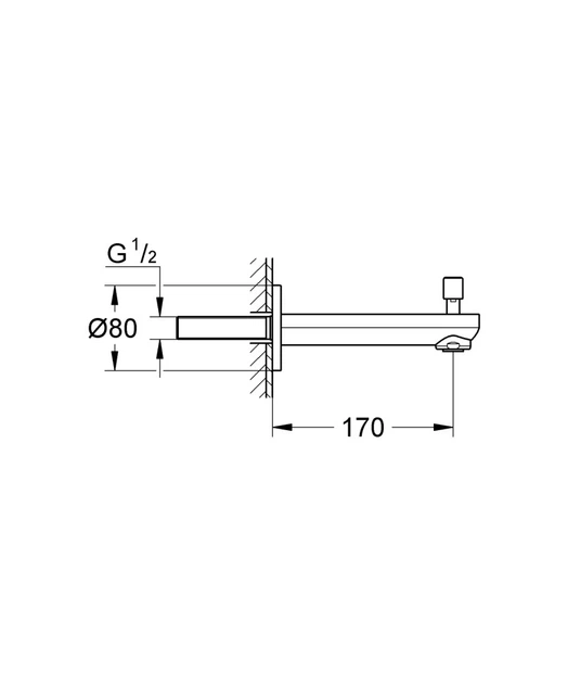 Вилив для ванни Grohe Eurosmart Cosmopolitan (13262000) - изображение 2