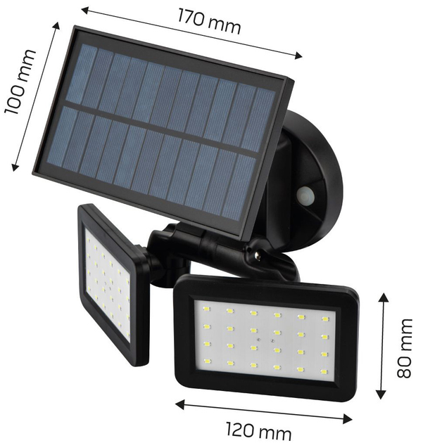 Lampka solarna NEO Tools naścienna SMD LED 450 lm 99-092 (5907558469530) - obraz 6
