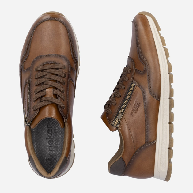 Buty sportowe męskie RIEKER B0504-24 40 (6.5UK) 26.4 cm Brązowe (4061811337415) - obraz 10