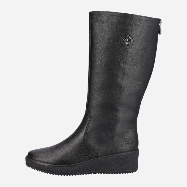 Zimowe kozaki damskie skórzane RIEKER Y4470-01 41 (7.5UK) 27 cm Czarne (4061811012718) - obraz 4