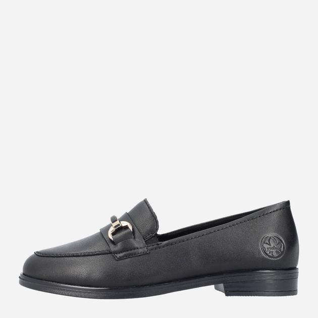 Loafersy damskie skórzane RIEKER 46262-01 41 (7.5UK) 27 cm Czarne (4061811693009) - obraz 4