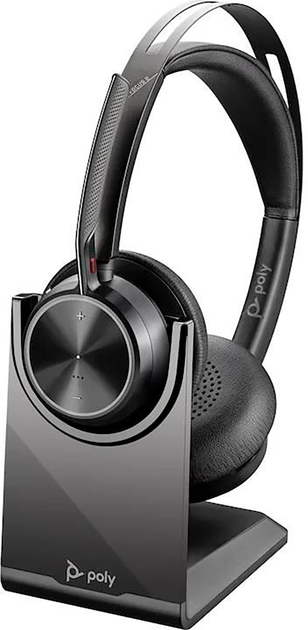 Słuchawki Plantronics Poly Voyager Focus 2 UC With Stand Black (213727-01) - obraz 4