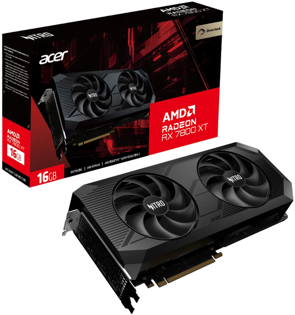 Відеокарта ASUS PCI-Ex Radeon RX 7800 XT Nitro OC 16GB GDDR6 (256bit) (2475/19500) (1 х HDMI, 3 x DisplayPort) (DP.Z37WW.P01) - зображення 1