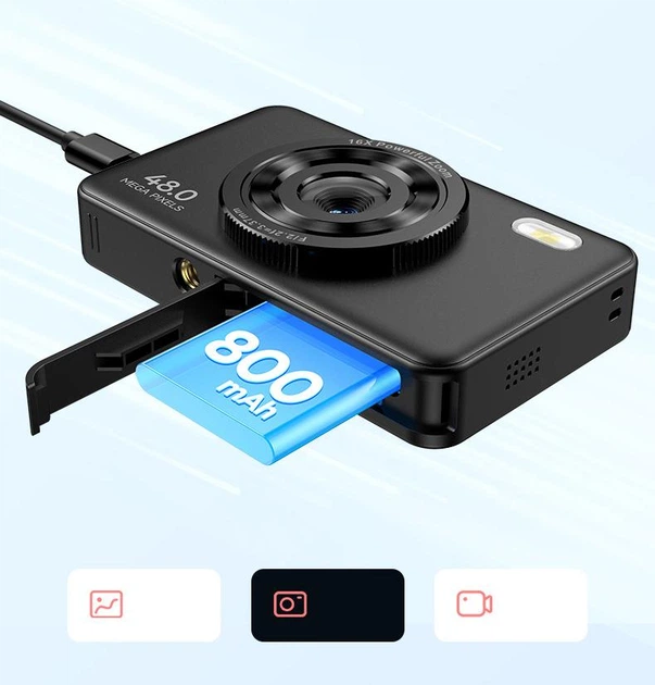 Цифровий фотоапарат Benjie U28 4K 32GB 2.8" 48мп камера English version чорний - Фото 9 Цифровий фотоапарат Benjie U28 4K 32GB 2.8" 48мп камера English version чорний - зображення 9