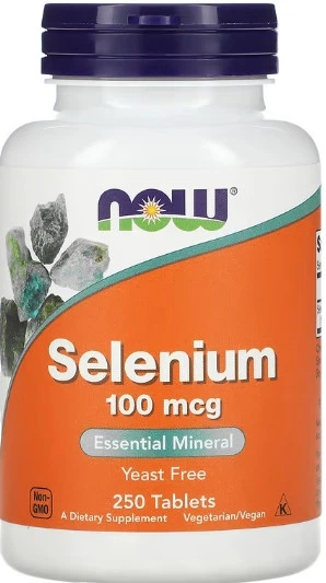 Селеніум NOW Selenium 100mcg 250 Tabs - Фото 1 Селеніум NOW Selenium 100mcg 250 Tabs - зображення 1