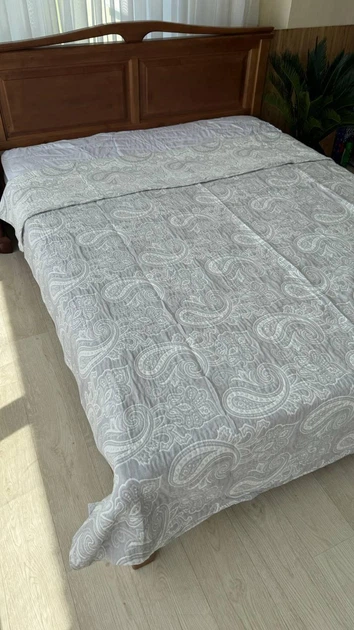 Плед мусліновий двосторонній Туреччина 150x200 см Сірий (П4К-M-muslin08) - зображення 4