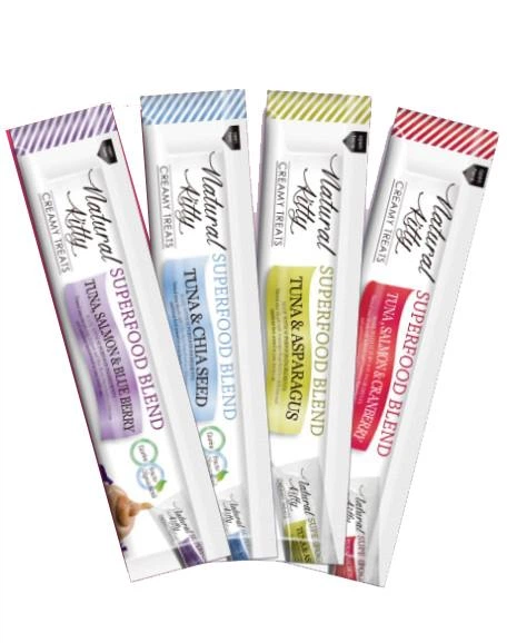 Набор крем-снеков Natural Kitty Creamy Treat Mega Pack для котов на рыбной основе, 50 шт.х12 г (4 вкуса) SNK231101 - изображение 2