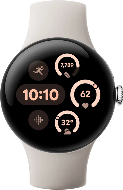 Смарт-часы Google Pixel Watch 3 WLAN 41 мм Polished Silver / Porcelain (EU - Version) - изображение 2