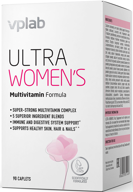 Мультивітаміни для жінок VPLab Ultra Women’S Multivitamin Formula 90 капсул (5060255351413) - зображення 2