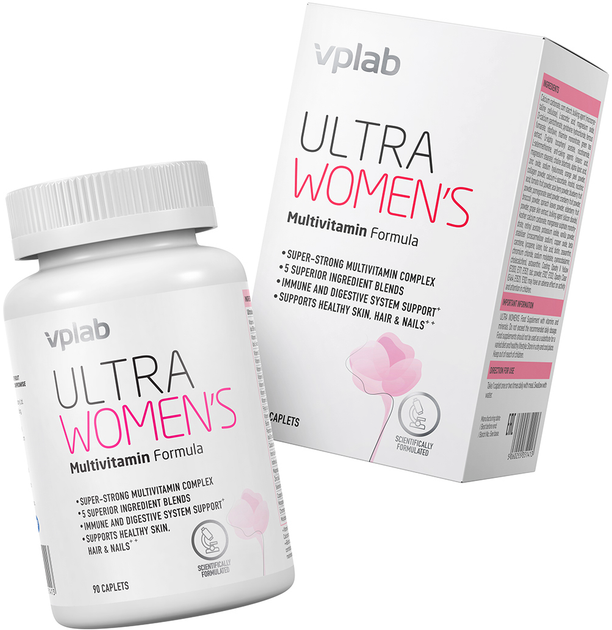 Мультивітаміни для жінок VPLab Ultra Women’S Multivitamin Formula 90 капсул (5060255351413) - зображення 7