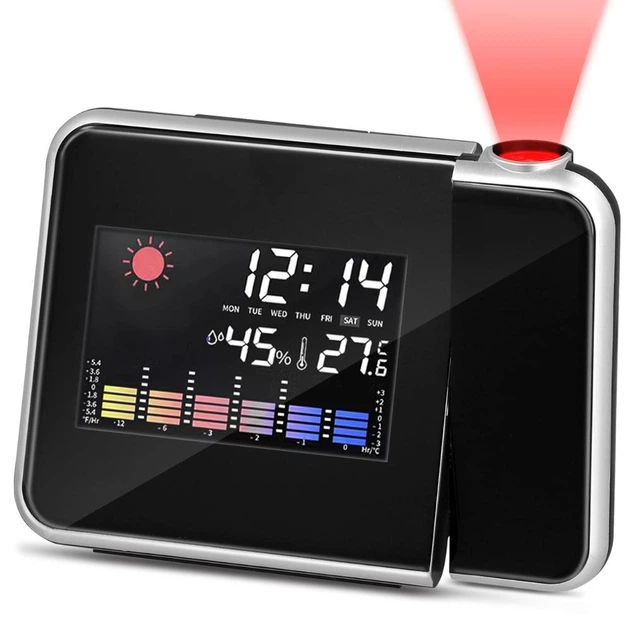 Електронний годинник метеостанція Сolor Screen Calendar 8190 з підсвіткою та проекцією часу настільний - зображення 4