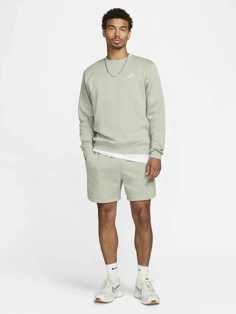Свитшот на флисе мужской Nike M Nsw Club Crw Bb BV2662-371 S Светло-серый (197596631012) - изображение 3