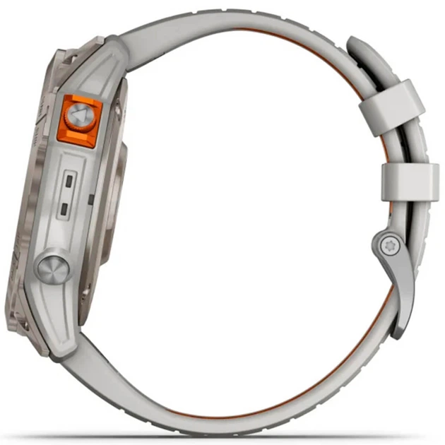 Мультиспортивные часы GARMIN Fenix 7X Pro Sapphire Solar Titanium with Grey/Orange Band - изображение 3
