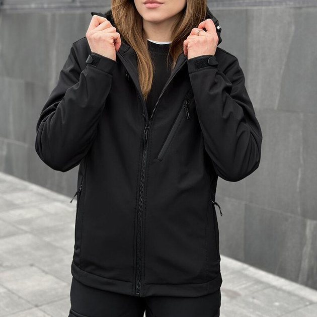 Жіноча куртка Pobedov Matrix Softshell чорна розмір XL - зображення 2