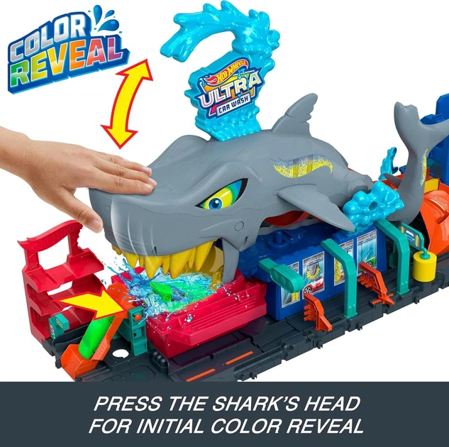 Хот Вилс Мойка для автомобиля Hot Wheels City Ultra Shark car wash - изображение 4