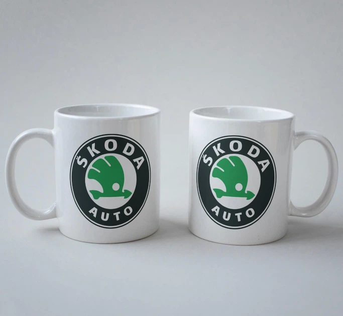 Подарочная чашка с принтом Шкода (Skoda) Old Logo 330 мл. - Фото 1 Подарочная чашка с принтом Шкода (Skoda) Old Logo 330 мл. - изображение 1