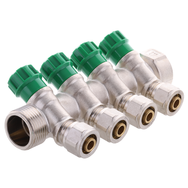 Коллектор вентильный с фитингом Koer KR.1124-4 1”x4 ways (KR2834) - изображение 4