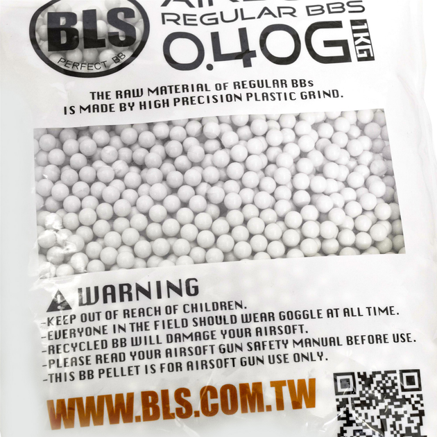 Кульки для страйкболу BLS 0.40 1 кг Білі (BLS-WHITE-040-1) - зображення 3