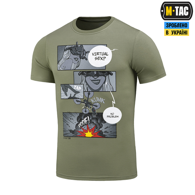 Футболка M-Tac Comics Drone Girl Light Olive 3XL - зображення 1