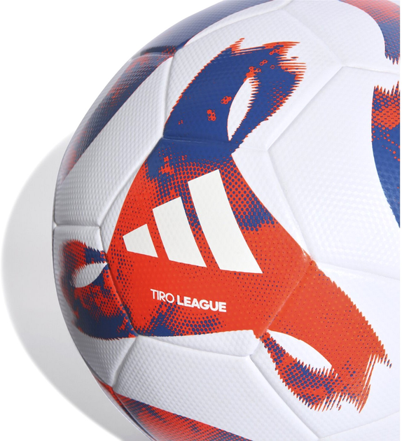 Футбольний м'яч Adidas Teamwear Tiro League TSBE HT2422 розмір №5 Біло-синьо-червоний (4065432803465) - зображення 3