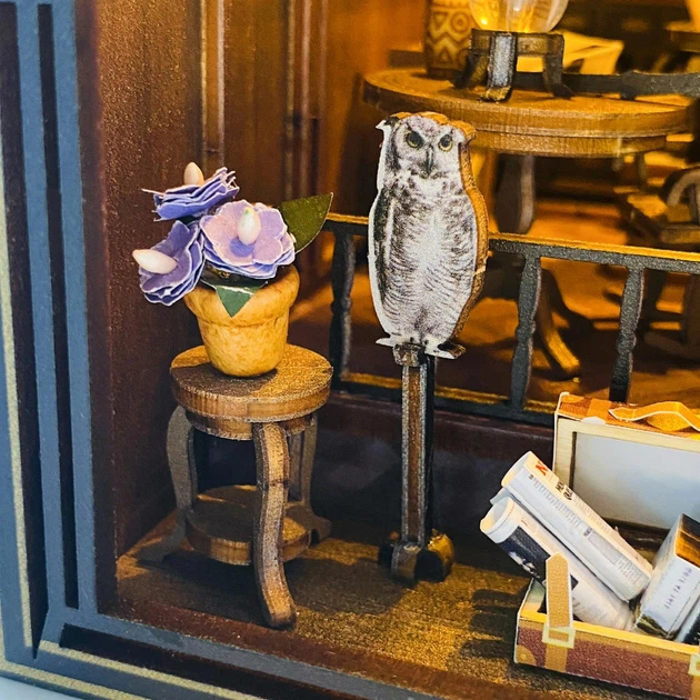 3D Книжковий Румбокс Бук Нук "Магічна Лавка" Мініатюрний Ляльковий Будиночок Діорама DIY DollHouse Diorama Book Nook від HongDa (M2311) - зображення 12