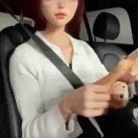 М'яка автомобільна 3D-накладка на пасок безпеки YomyCar з дизайном цуцика - зображення 3