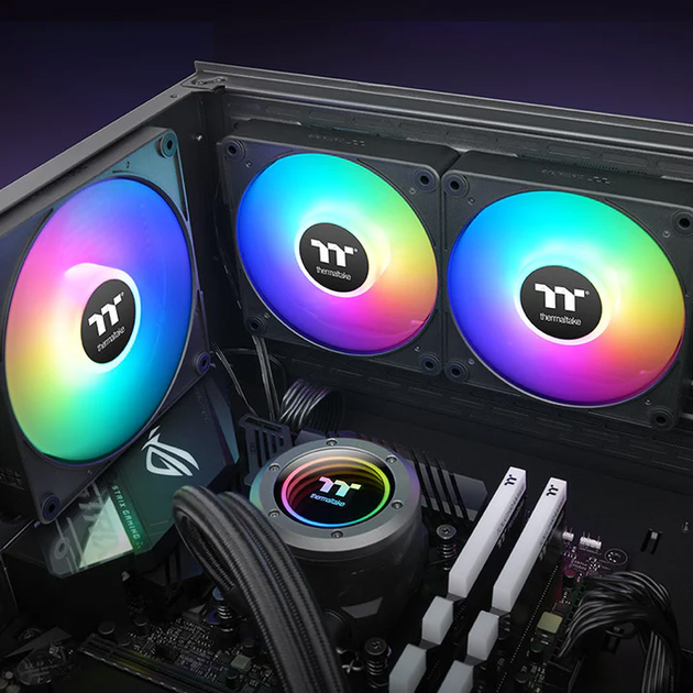 Wentylator Thermaltake CT120 EX ARGB Sync PC Cooling Fan 3-Fan Pack Black (CL-F181-PL12SW-A) - obraz 6
