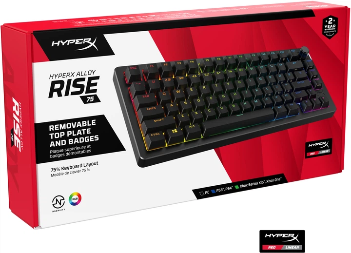 Клавиатура проводная HyperX Alloy Rise 75 PBT HX Red USB Black