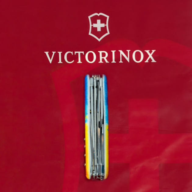 Ніж Victorinox Huntsman Ukraine 91 мм Жовто-синій малюнок (1.3713.7_T3100p) - зображення 2